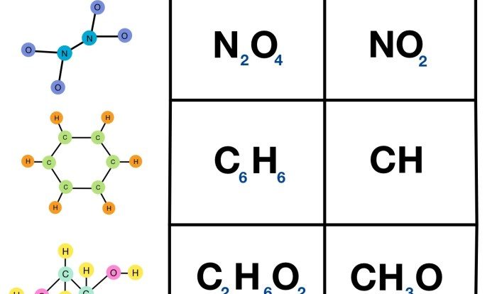 Empirical and molecular formula worksheet